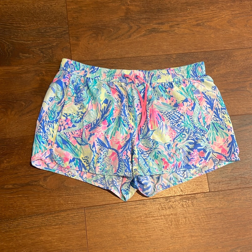 Lilly Pulitzer Run Around Shorts in Mermaid Cove